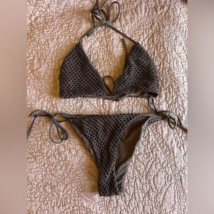 Garage crochet brown bikini